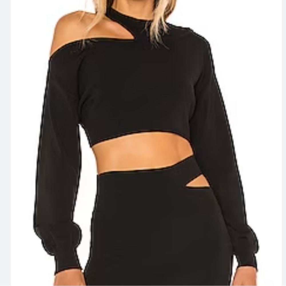 Michael Costello x REVOLVE Black Cut Out Dolman Sweater in Size Small